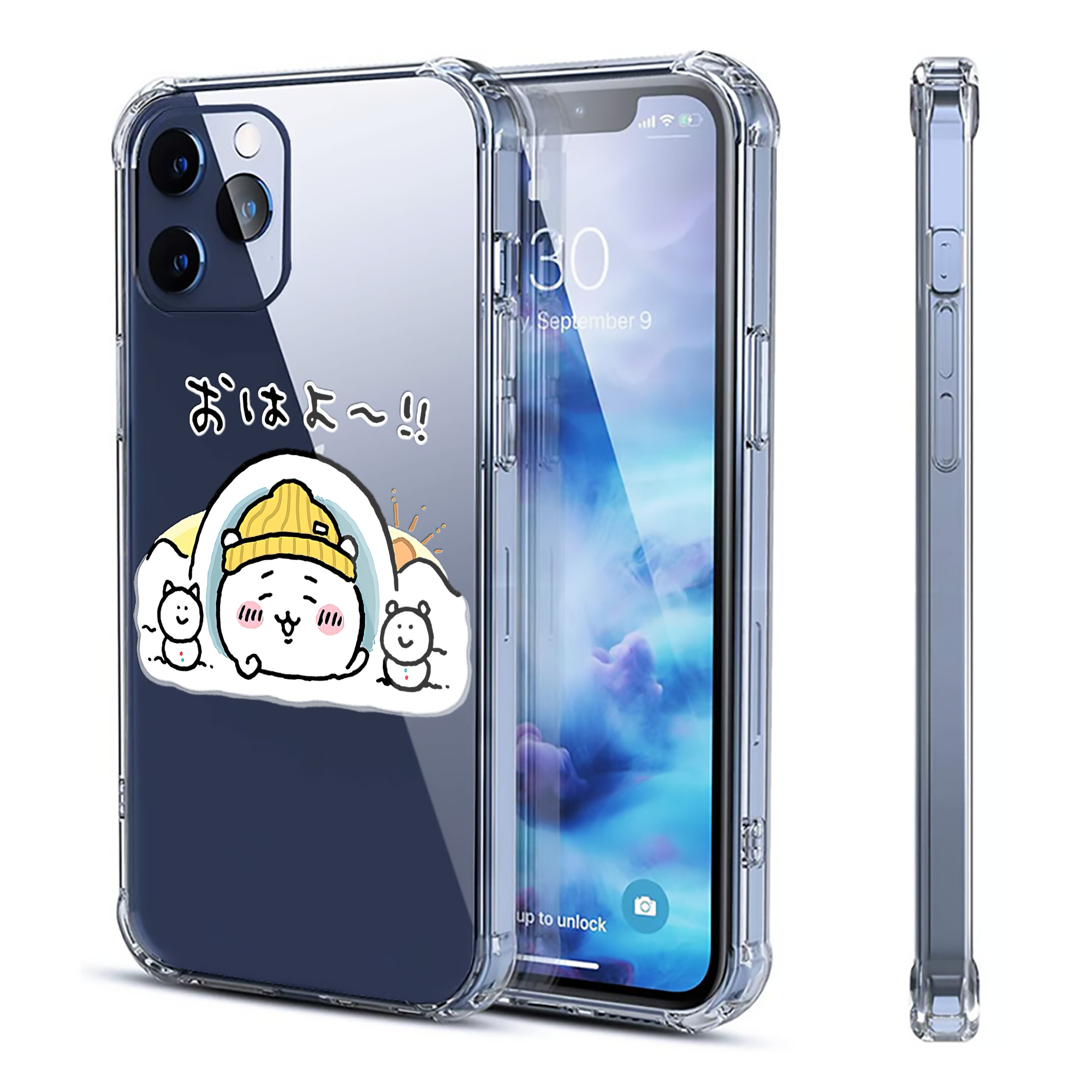 （画像用） ちいかわ ちいかわ Chii-kawa chiikawa 【iPhone 12シリーズ対応】透明スマホケース（クリアソフトケース）